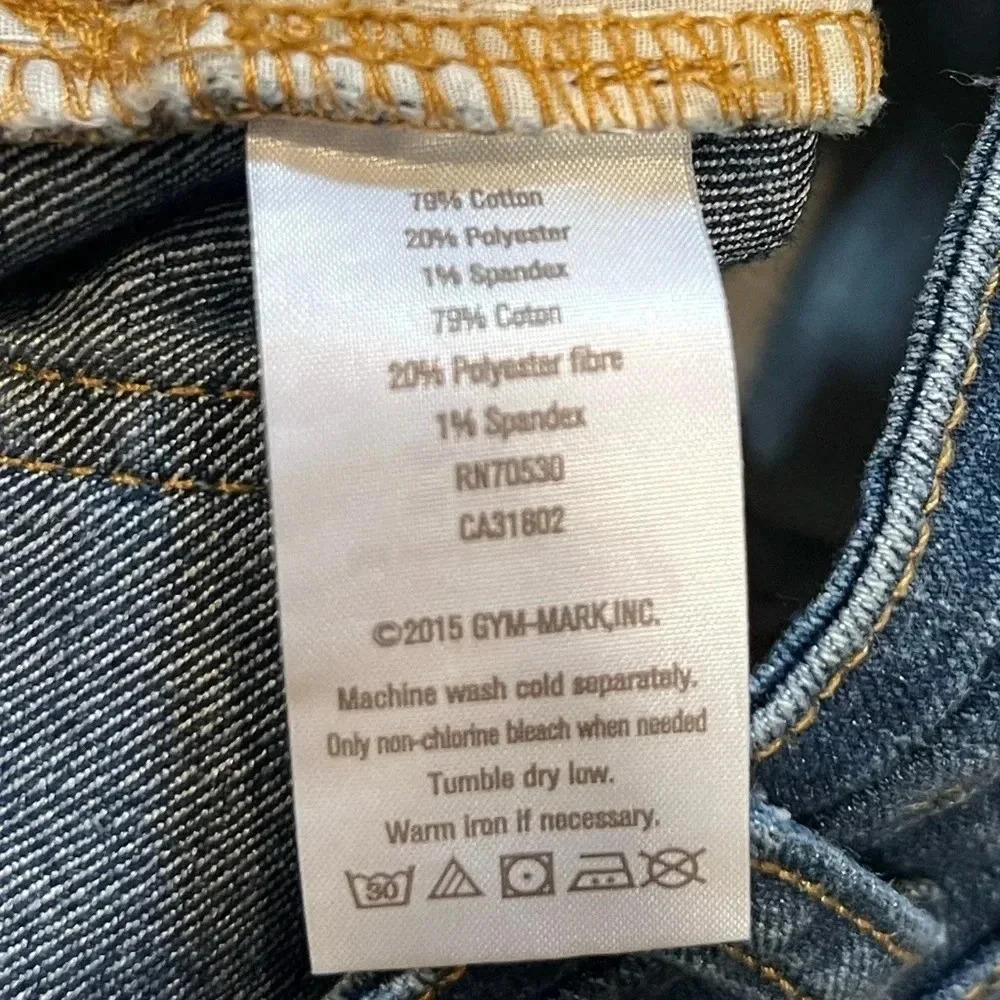 ❤️2/$11 Crazy 8 Girls Bootcut Plus Size Adjustable Waist Blue Jeans size 12 - Picture 7 of 10